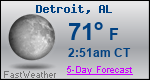 Weather Forecast for Detroit, AL