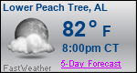 Weather Forecast for Lower Peach Tree, AL