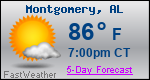 Weather Forecast for Montgomery, AL