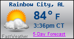 Weather Forecast for Rainbow City, AL