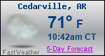 Weather Forecast for Cedarville, AR