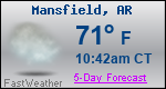Weather Forecast for Mansfield, AR