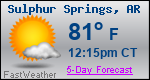 Weather Forecast for Sulphur Springs, AR