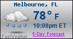 Weather Forecast for Melbourne, FL