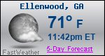 Weather Forecast for Ellenwood, GA