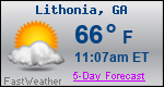 Weather Forecast for Lithonia, GA