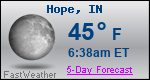 Weather Forecast for Hope, IN