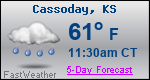 Weather Forecast for Cassoday, KS