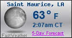 Weather Forecast for Saint Maurice, LA