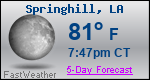 Weather Forecast for Springhill, LA