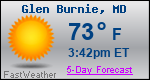 Weather Forecast for Glen Burnie, MD