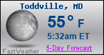 Weather Forecast for Toddville, MD