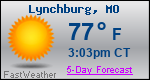 Weather Forecast for Lynchburg, MO