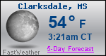 Weather Forecast for Clarksdale, MS