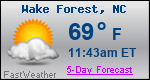 Weather Forecast for Wake Forest, NC