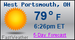 Weather Forecast for West Portsmouth, OH