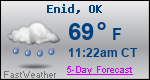 Weather Forecast for Enid, OK