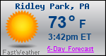 Weather Forecast for Ridley Park, PA