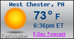 Weather Forecast for West Chester, PA