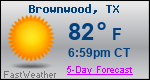 Weather Forecast for Brownwood, TX