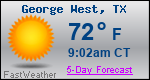 Weather Forecast for George West, TX
