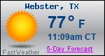 Weather Forecast for Webster, TX