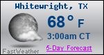 Weather Forecast for Whitewright, TX