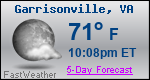 Weather Forecast for Garrisonville, VA