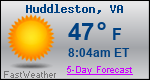 Weather Forecast for Huddleston, VA