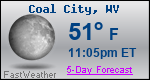 Weather Forecast for Coal City, WV