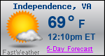 Weather Forecast for Independence, VA