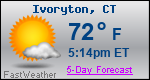 Weather Forecast for Ivoryton, CT