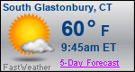 Weather Forecast for South Glastonbury, CT