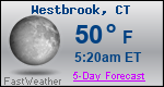 Weather Forecast for Westbrook, CT