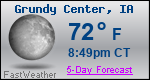 Weather Forecast for Grundy Center, IA