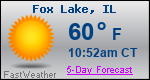 Weather Forecast for Fox Lake, IL