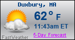 Weather Forecast for Duxbury, MA