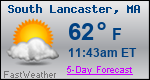 Weather Forecast for South Lancaster, MA