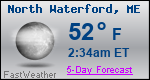 Weather Forecast for North Waterford, ME
