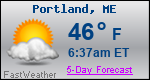 Weather Forecast for Portland, ME