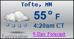 Weather Forecast for Tofte, MN