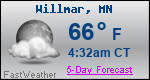 Weather Forecast for Willmar, MN