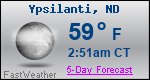 Weather Forecast for Ypsilanti, ND
