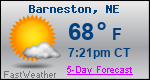 Weather Forecast for Barneston, NE