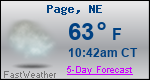 Weather Forecast for Page, NE
