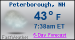 Weather Forecast for Peterborough, NH