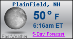 Weather Forecast for Plainfield, NH