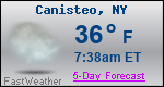 Weather Forecast for Canisteo, NY
