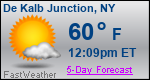Weather Forecast for De Kalb Junction, NY