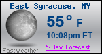 Weather Forecast for East Syracuse, NY